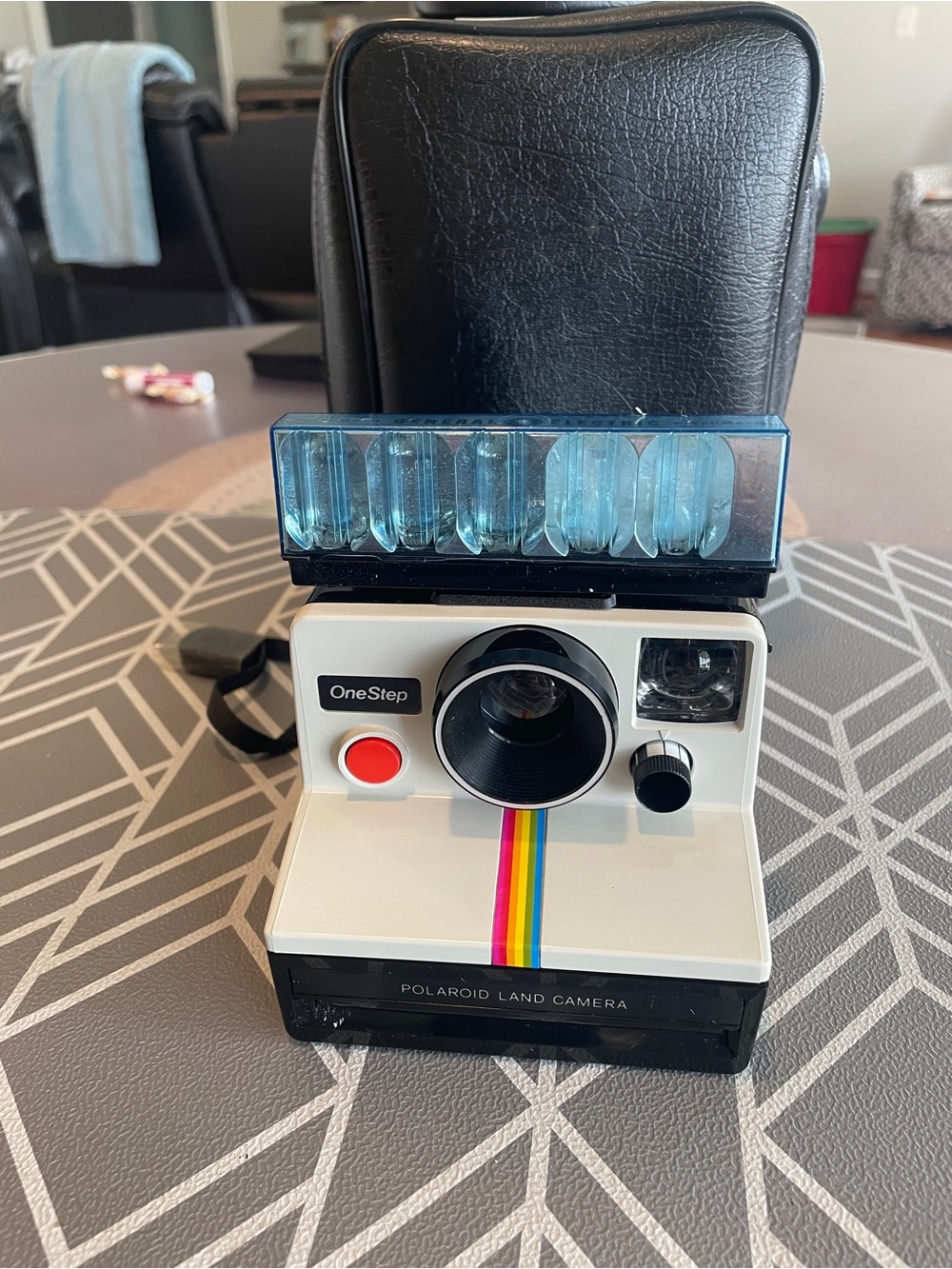Vintage 70s/80s Polaroid One Step Land Camera Instant Camera with Strap & case